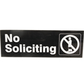 Traex Sign, No Soliciting , Blk, 3X9" 4527